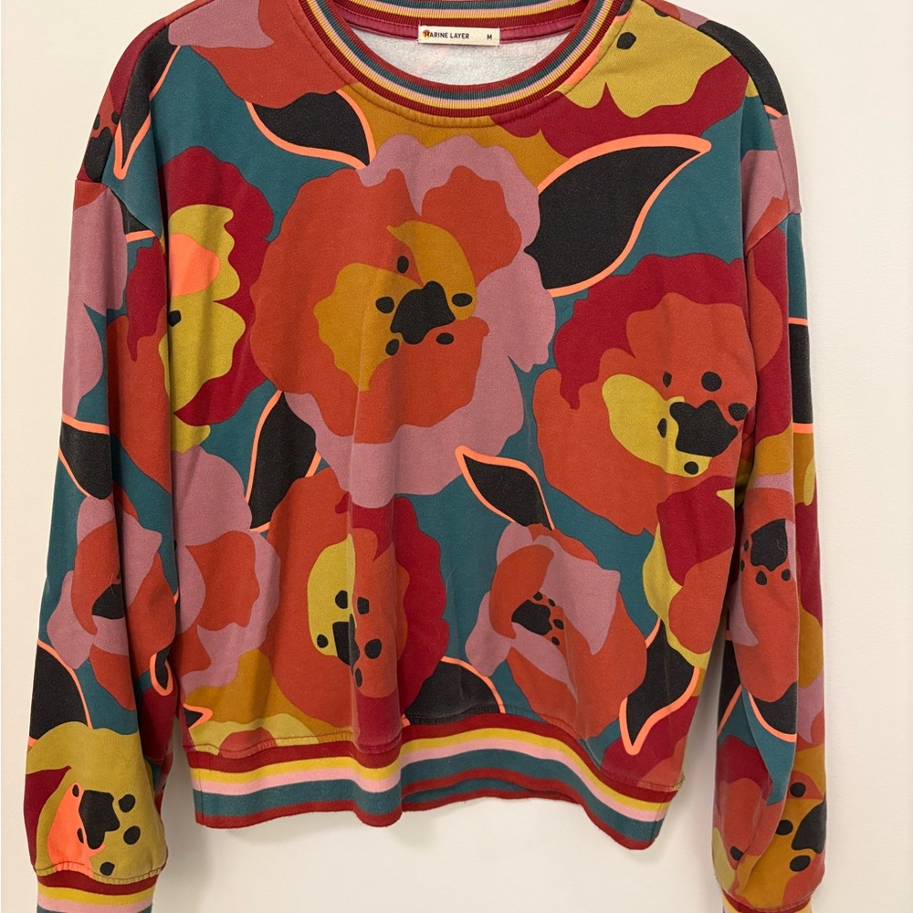 Marine Layer Multicolor Floral Sweatshirt